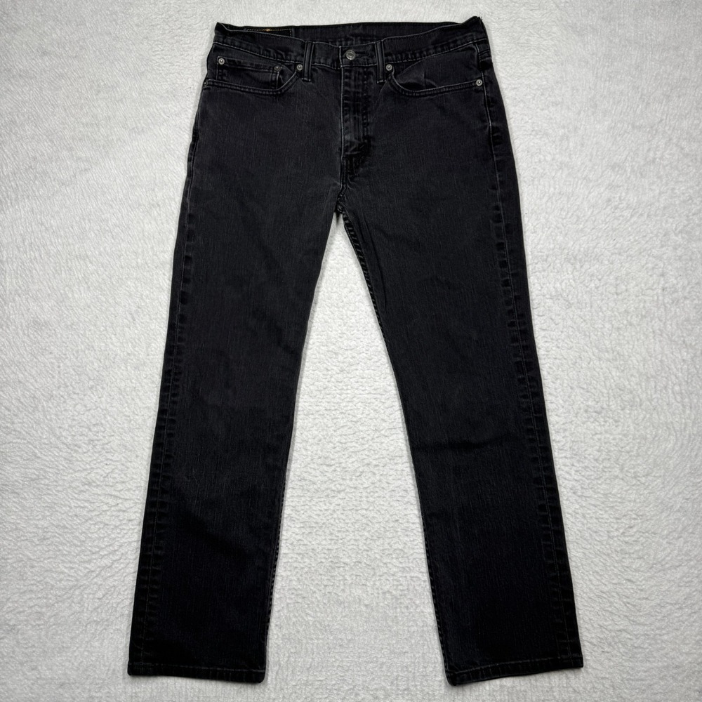 Levis 514 Jeans Straight Fit Black Denim Pants Men's Size 34x30